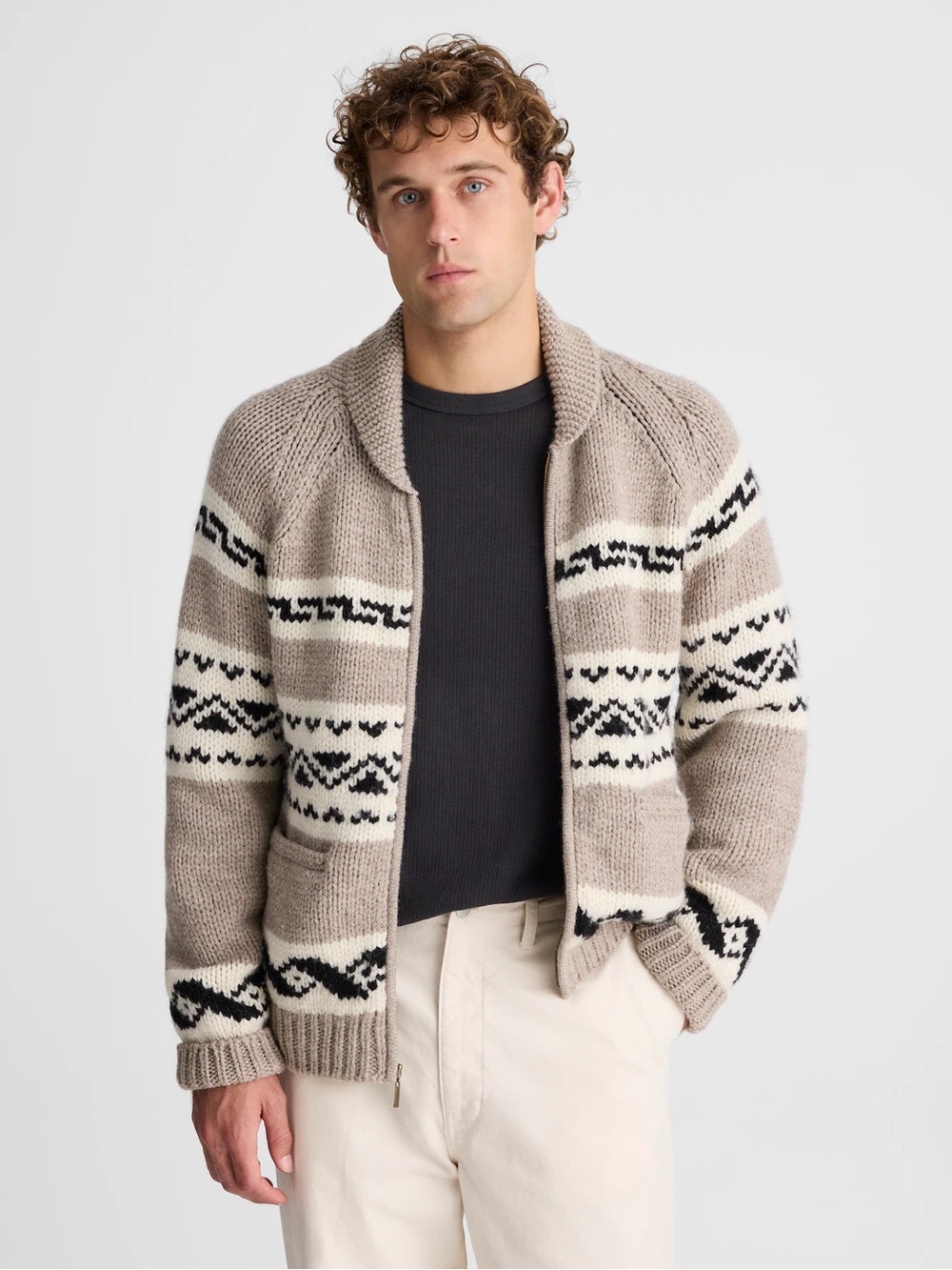 Madewell Fair Isle Zip-Front Cardigan Jacket